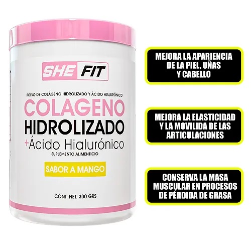 [MS-20086] BHP Nutrition - She Fit - Colageno Hidrolizado + Acido Hialuronico - 30 Serv (Mango)