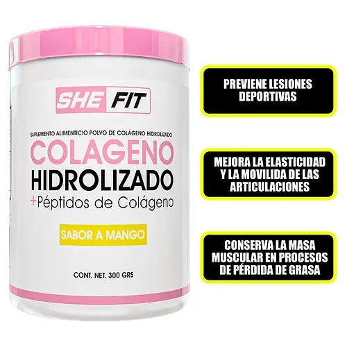 [MS-20087] BHP Nutrition - She Fit - Colageno Hidrolizado + Peptidos de Colageno - 30 Serv (Mango)