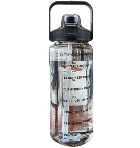 [MS-73473] Botella de agua Transparente (Negro)
