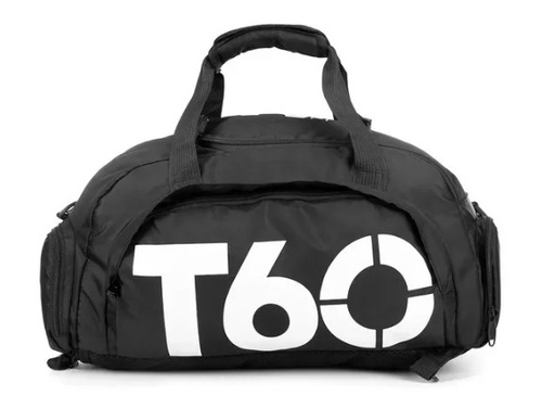 [MS-58596] Maleta Deportiva "T60" (Negro con Blanco)