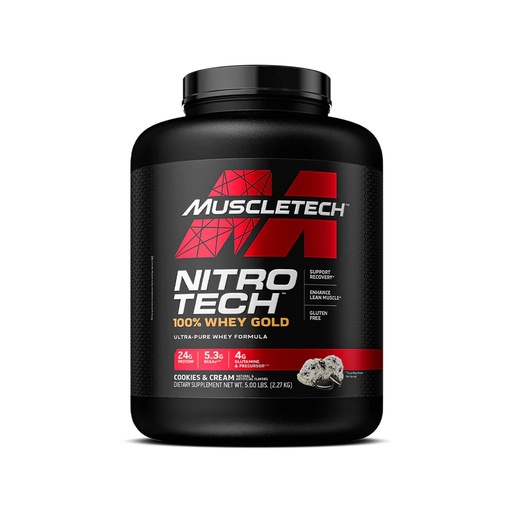 [MS-10489] MuscleTech - Nitro tech 100% Whey Gold  - 5 Lbs (Cookies & Cream)