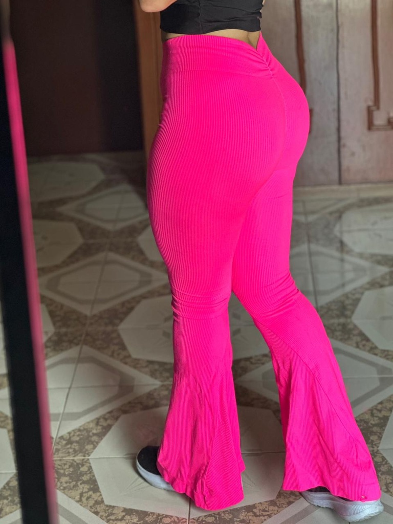 Leggins Acampanados - Rosa Neon