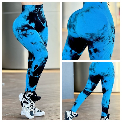 [MS-20146] Leggins Lux - Tie Dye Azul y Negro