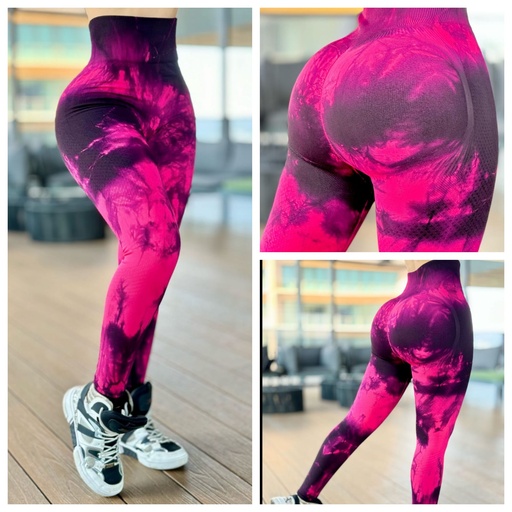 [MS-20147] Leggins Tie Dye Morado y Negro