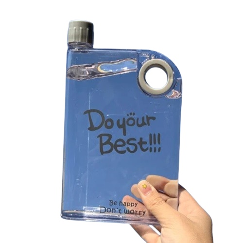 Botella de Agua Plana Transparente