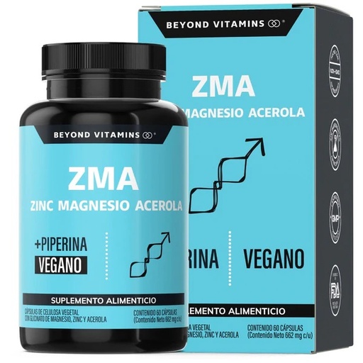 [MS-20178] Beyond Vitamins - ZMA (Zinc, Magnesio y Acerola) - 60 Caps